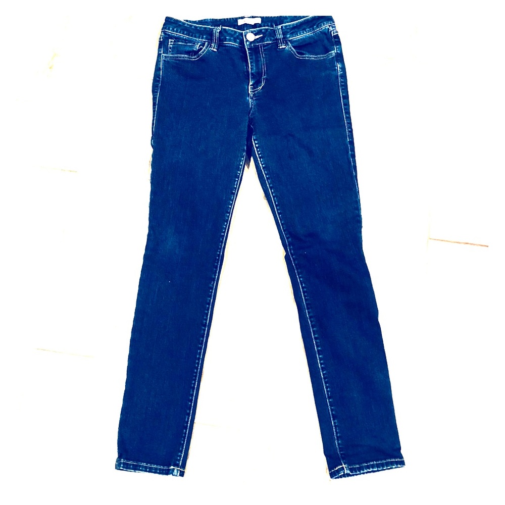 Cabi Dark Wash Skinny Straight Leg Stretch Denim